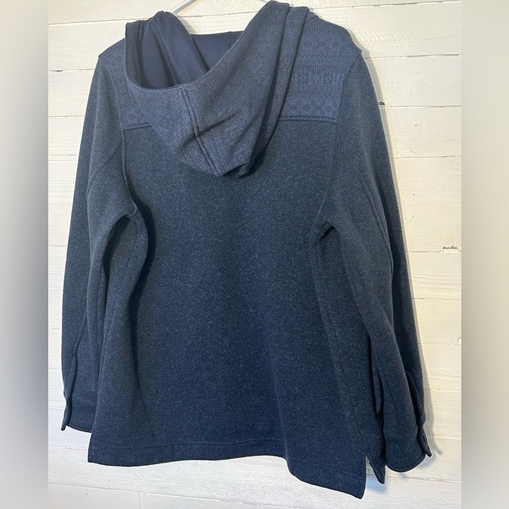 Patagonia dark blue button up hooded sweater/jacket. Womens size large. - Picture 3 of 7